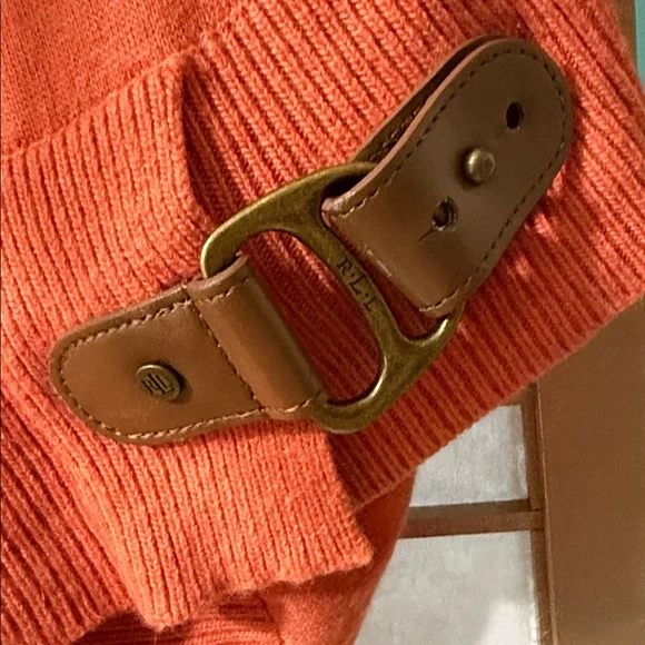 Lauren by Ralph Lauren, orange, boatneck sweater, women’s size small - Picture 4 of 7